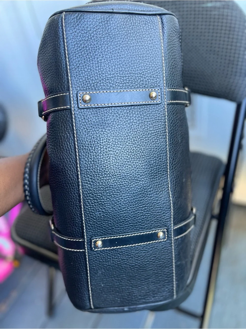 DOONEY & BOURKE LARGE PEBBLE GRAIN SATCHEL
